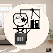 DDecorator Energy From Fish Tank Switch Socket Wall Sticker - (SS179)