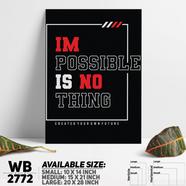 DDecorator Everything Is Possible - Motivational Wall Board and Wall Canvas - WB2772