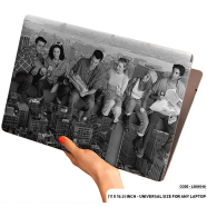 DDecorator FRIENDS All Carecter in Black and White Photo Laptop Sticker - (LSKN548)