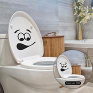 DDecorator Fearful Face Vinyl Decals Removable Sticker For Washroom - WR88