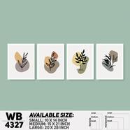 DDecorator Flower And Leaf Abstract Art (Set of 4) Wall Board And Wall Canvas - WB4327
