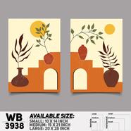 DDecorator Flower And Leaf ArtWork Wall Decor - Set of 2 WB3938