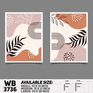 DDecorator Flower And Leaf ArtWork Wall Decor - Set of 2 WB3736 
