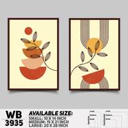 DDecorator Flower And Leaf ArtWork Wall Decor - Set of 2 WB3935