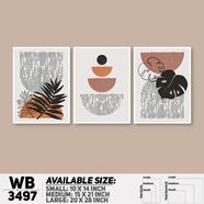 DDecorator Flower And Leaf ArtWork (Set of 3) Wall Board And Wall Canvas - WB3497