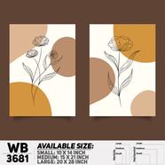 DDecorator Flower And Leaf ArtWork Wall Decor - Set of 2 WB3681 