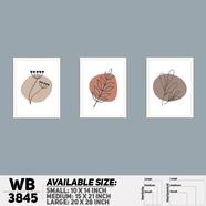 DDecorator Flower And Leaf ArtWork Wall Decor - Set of 3 WB3845