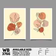 DDecorator Flower And Leaf ArtWork Wall Decor - Set of 2 WB3766 