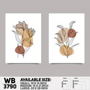 DDecorator Flower And Leaf ArtWork Wall Decor - Set of 2 WB3790