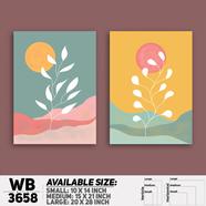 DDecorator Flower And Leaf ArtWork Wall Decor - Set of 2 WB3658