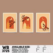 DDecorator Flower And Leaf ArtWork Wall Decor - Set of 3 WB3725 