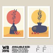 DDecorator Flower And Leaf ArtWork Wall Decor - Set of 2 WB3916