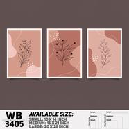 DDecorator Flower And Leaf ArtWork (Set of 3) Wall Board And Wall Canvas - WB3405