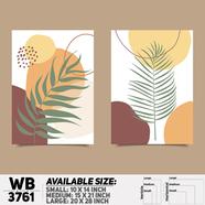 DDecorator Flower And Leaf ArtWork Wall Decor - Set of 2 WB3761