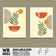 DDecorator Flower And Leaf ArtWork Wall Decor - Set of 2 WB3852