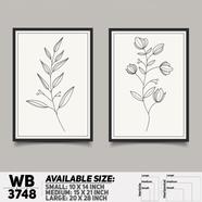 DDecorator Flower And Leaf ArtWork Wall Decor - Set of 2 WB3748