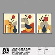 DDecorator Flower And Leaf ArtWork Wall Decor - Set of 3 WB3719