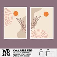 DDecorator Flower And Leaf ArtWork (Set of 2) Wall Board And Wall Canvas - WB3478