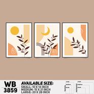 DDecorator Flower And Leaf ArtWorkb Wall Decor - Set of 3 WB3859 