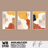 DDecorator Flower And Leaf ArtWork Wall Decor - Set of 3 WB3730