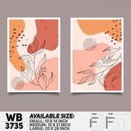 DDecorator Flower And Leaf ArtWork Wall Decor - Set of 3 WB3735