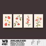 DDecorator Flower And Leaf Wall Board And Wall Canvas - Set of 3 - WB4161