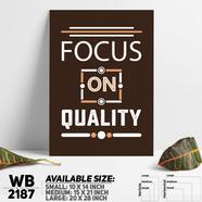 DDecorator Focus on Qualtiy - Motivational Wall Board and Wall Canvas - WB2187