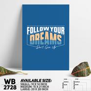 DDecorator Follow Your Dreams - Motivational Wall Board and Wall Canvas - WB2728