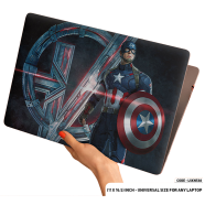 DDecorator Full Logo Of Captain America Laptop Sticker - (LSKN538)