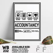 DDecorator Funny Accountant Parody Wall Board and Wall Canvas - WB232