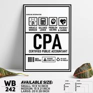 DDecorator Funny Certified Accountant Parody Wall Board and Wall Canvas - WB242