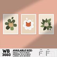 DDecorator Funny Flower And Leaf ArtWork Wall Decor - Set of 3 WB3660 