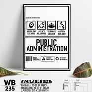 DDecorator Funny Public Administration Parody Wall Board and Wall Canvas - WB235