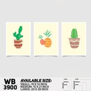 DDecorator Funny Tropical ArtWork Wall Decor - Set of 3 WB3900
