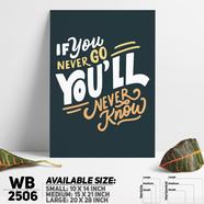 DDecorator Go Now - Travel - Motivational Wall Board And Wall Canvas - WB2506