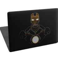 DDecorator Golden Iron Man Suit Laptop Sticker - (LSKN614)