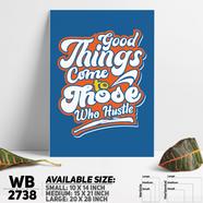 DDecorator Good Things - Hustle - Motivational Wall Board and Wall Canvas - WB2738