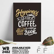 DDecorator Happiness Is Coffee - Motivational Wall Board and Wall Canvas - WB2482
