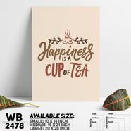 DDecorator Happiness Is a Cup Of Tea - Motivational Wall Board and Wall Canvas - WB2478