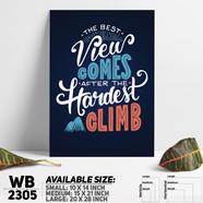 DDecorator Hardest Climb - Travel - Motivational Wall Board And Wall Canvas - WB2305