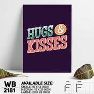 DDecorator Hugs and Kisses Romantic - Motivational Wall Board and Wall Canvas - WB2181