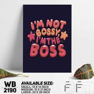 DDecorator I'm The Boss - Motivational Wall Board and Wall Canvas - WB2190