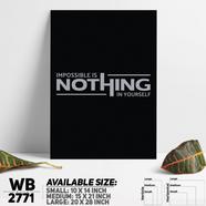 DDecorator Impossible Is Nothing - Motivational Wall Board and Wall Canvas - WB2771