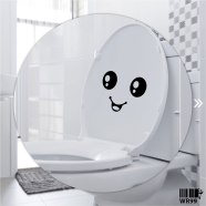 DDecorator Innocent Face Vinyl Decals Removable Sticker for Washroom - WR99