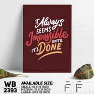 DDecorator It's Not Impossible - Motivational Wall Board and Wall Canvas - WB2393