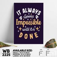 DDecorator It's Not Impossible - Motivational Wall Board and Wall Canvas - WB2225