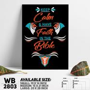 DDecorator Keep Calm and Faith In Bible - Religious Wall Board and Wall Canvas - WB2803