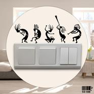 DDecorator Kokopelli Band Switch And Socket Vinyl Decals Removable High Quality Wall Sticker image