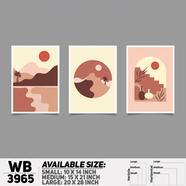 DDecorator Landscape Abstract Art (Set of 3) Wall Board And Wall Canvas - WB3965
