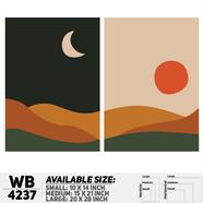 DDecorator Landscape And Horizon Design (Set of 2) Wall Board And Wall Canvas - WB4237